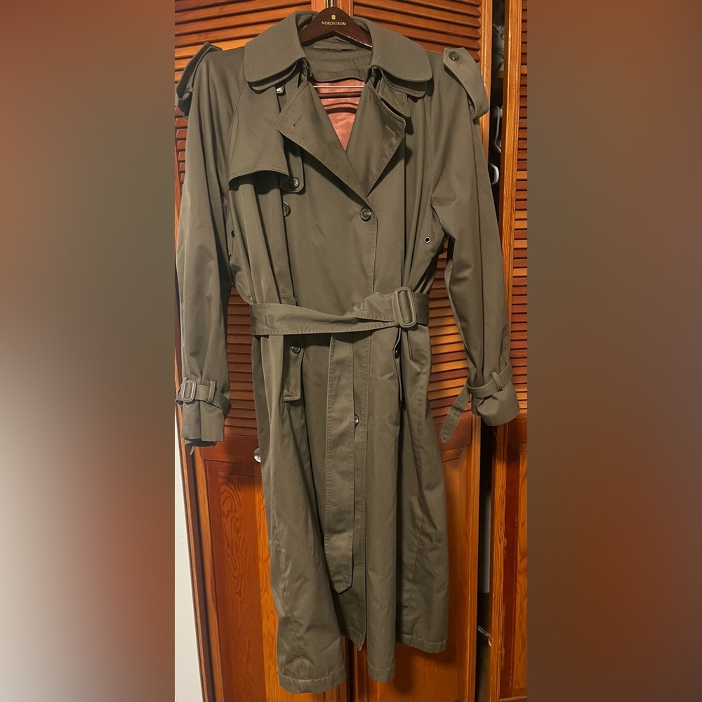 Men's Olive Trench Coat